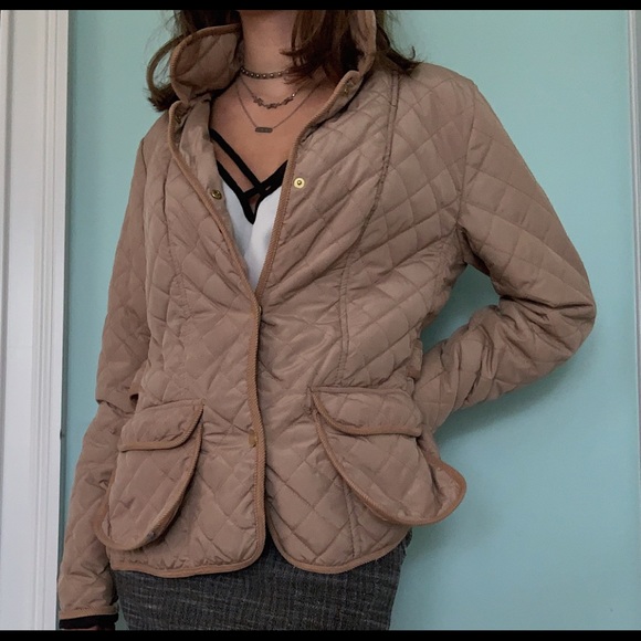 Zara Women Quilted Tan Jacket - Picture 3 of 5